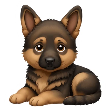 German shepherd puppy, sleepy sticker