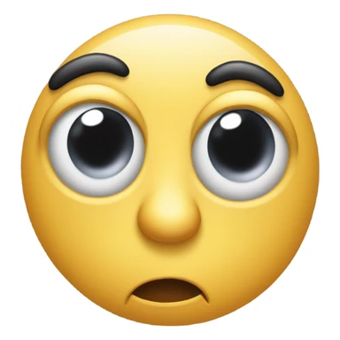 Plain emoji sticking tongue out making a curious weirded out face  sticker