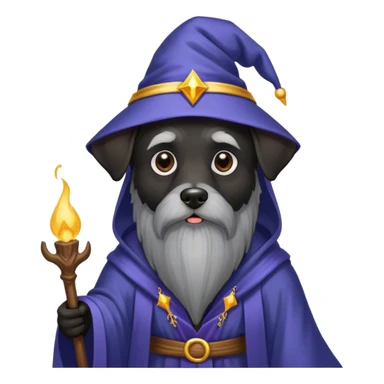 black dog Wizard sticker