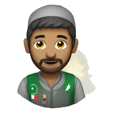 algerian man in the moon sticker