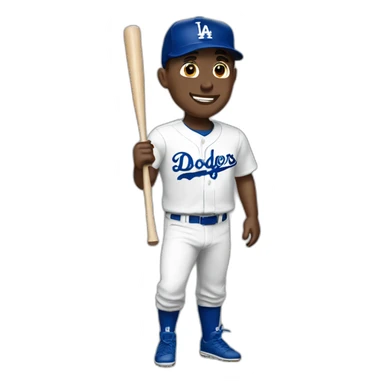 White Boy in dodgers cap sticker