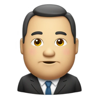 A fat man in suit sticker