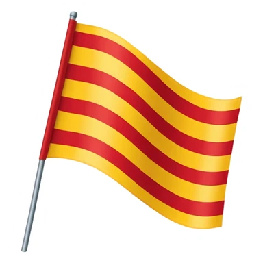 A yellow flag with three red stripes  sticker