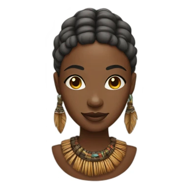tribal african woman sticker