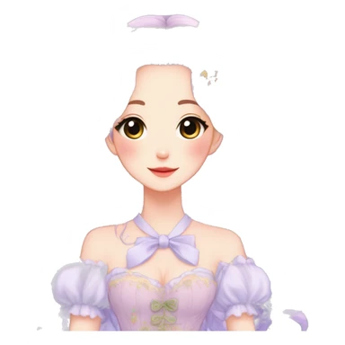 gorgeous pretty attractive anime lady beautiful hair with gorgeous dress fairycore cottagecore pastelcore detailed high quality trending VOGUE aesthetic sticker