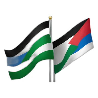Drapeau Israël et Palestine sticker