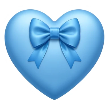 blue heart with a bow sticker