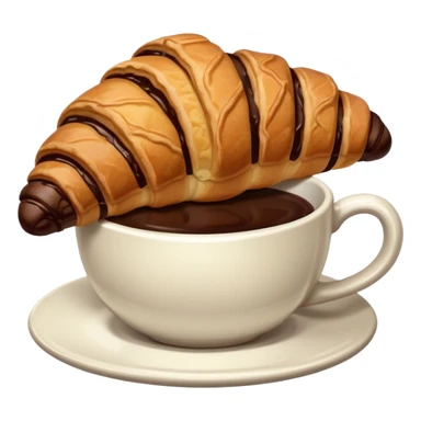 Coffee and chocolate croissant  sticker
