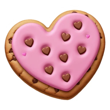 Heart cookie with pink chips  sticker