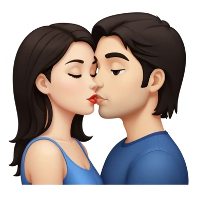 Girlfriend and boyfriend kissing  sticker