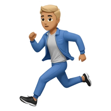 Man in plane clothes running after the car called hyundai ionic sticker
