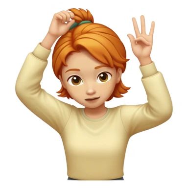 Ginger girl dabbing  sticker