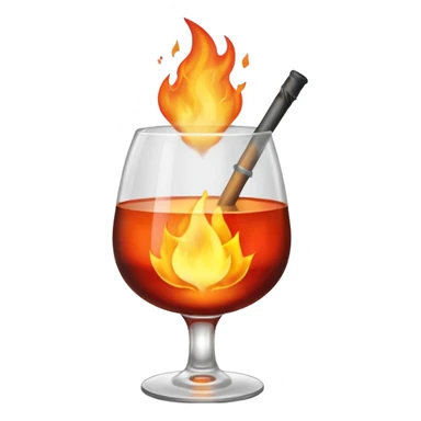 Molotov cocktail flaming in hand sticker