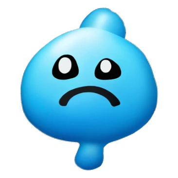 spot logo in the form of inflatable graffiti in blue sticker