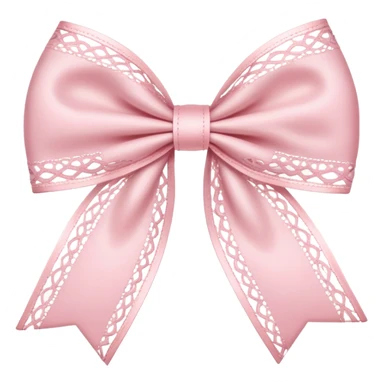 A baby pink cute lacy bow sticker