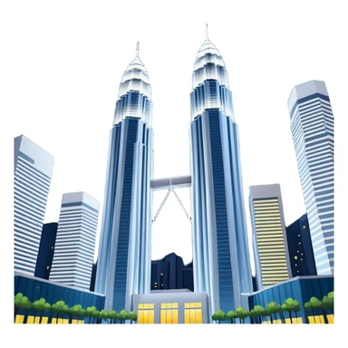 Kuala Lumpur Twin Towers, night view sticker