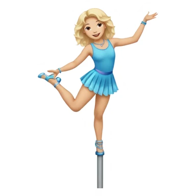 trans person dancing on a pole sticker