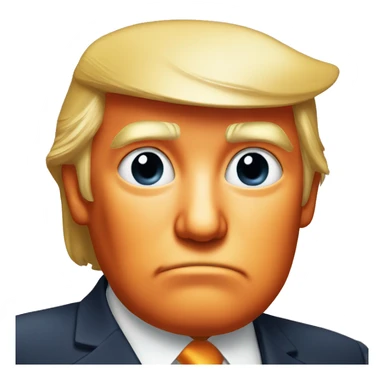 Donald Trump orange face  sticker