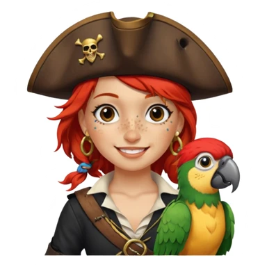 pirate and parrot😈👧🏻😏 sticker