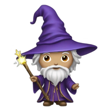 wizard with wand sticker