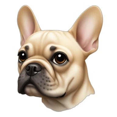 Beige French bulldog with black dots on the head sticker