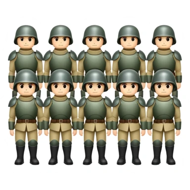 Army of soldiers sticker