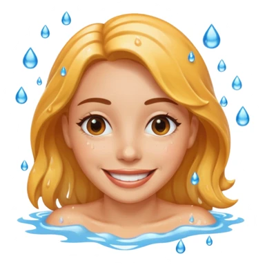 Woman splashed sticker