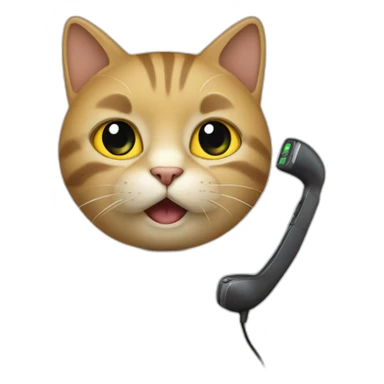 un chat qui téléphone sticker