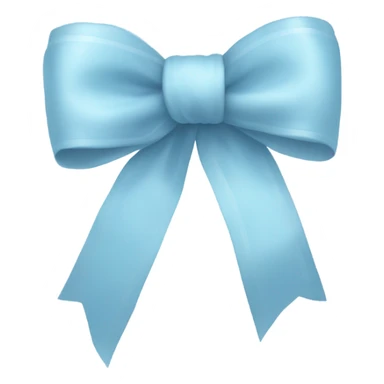Baby blue ribbon bow sticker