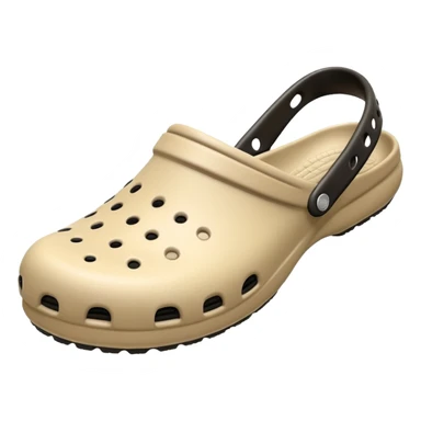 I need emojis of classic original Crocs shoe in pure White, pure Black and pure Beige sticker