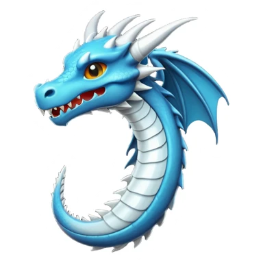 iOS style emoji, minimal dragon fang, dark fantasy object sticker