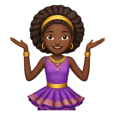 une belle fille africaine qui danse sticker