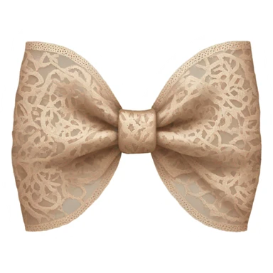 Elegant Pale brown lace bow sticker
