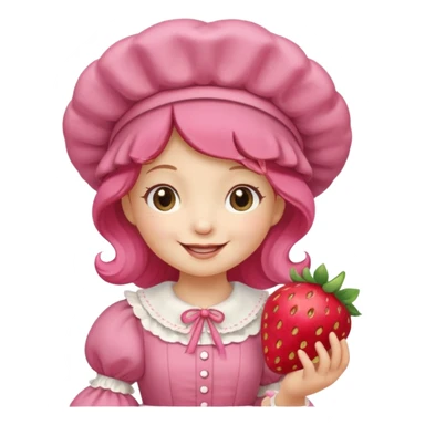 Vintage cartoon character strawberry shortcake sticker