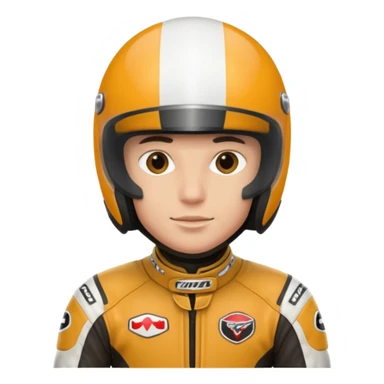 motorcycle racer with full face helmet sticker