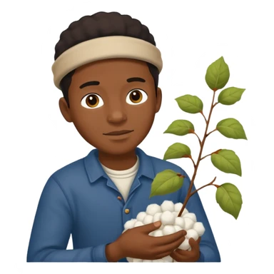 Black man picking cotton ￼ sticker