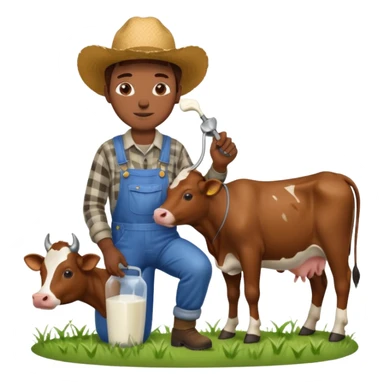 milking cows sticker
