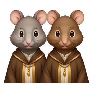 Two Catholic rats one male one female sticker