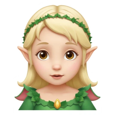 baby elf girl  blonde hair sticker