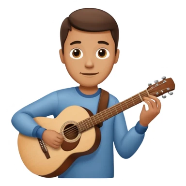 man holding guitar sticker