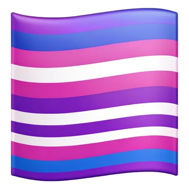 Bisexual pride flag with pink, purple, and blue horizontal stripes sticker