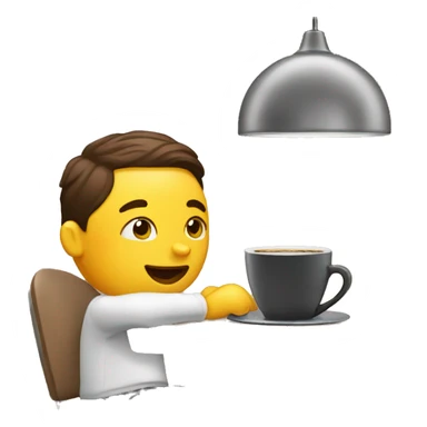 estudio con café sticker