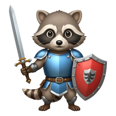Raccoon with rise of castles game theme  sticker