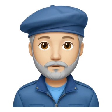 Man with Light Grey Beret – Beard, blue jacket, light beanie.







 sticker