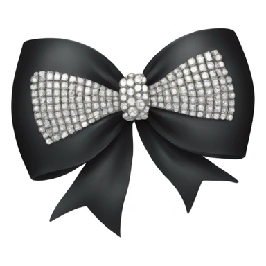 Elegant black bow with rhinestones  sticker