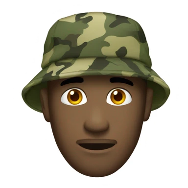 Camouflage cap sticker