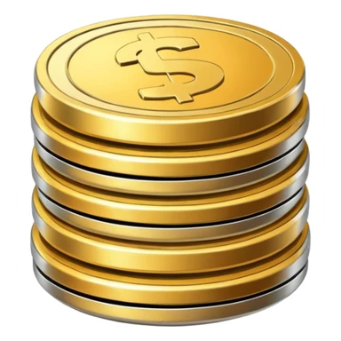 a stack of three coinsa stack of three coins sticker