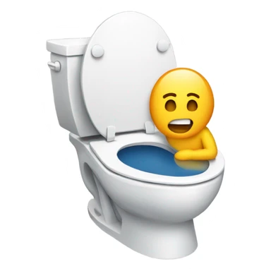 Toilet with a man inside sticker