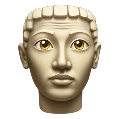 Face of God Ptah statue sticker