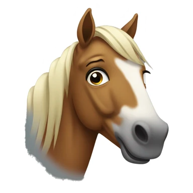 A sad horse sobbing  sticker